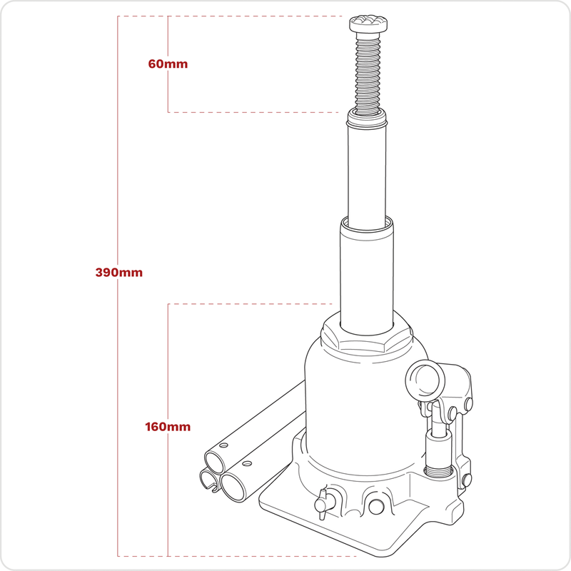 Sealey SJT4 Telescopic Bottle Jack 4 Tonne - additional view 9