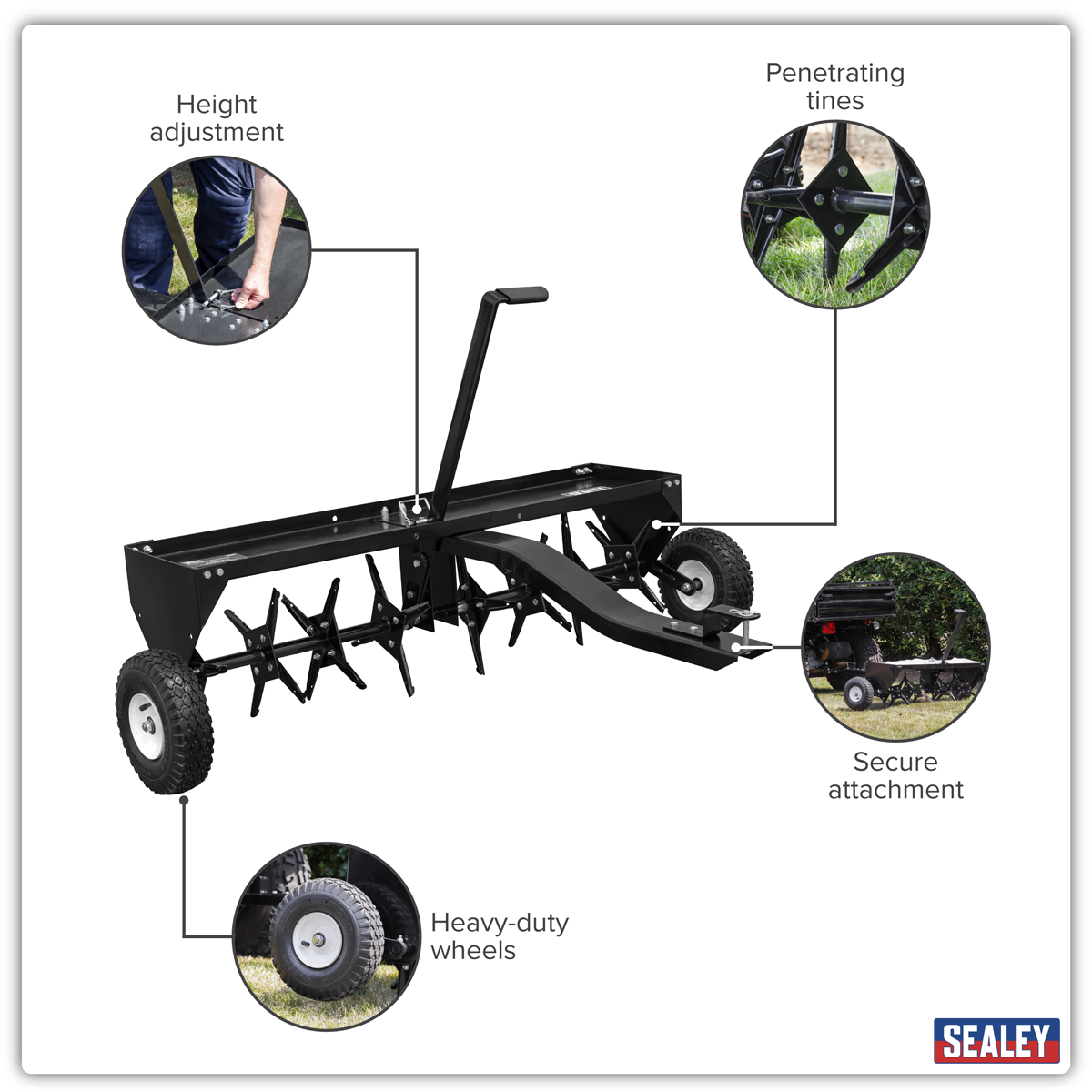 Sealey SLA48T 48"Tow Behind Plug Aerator - additional view 9