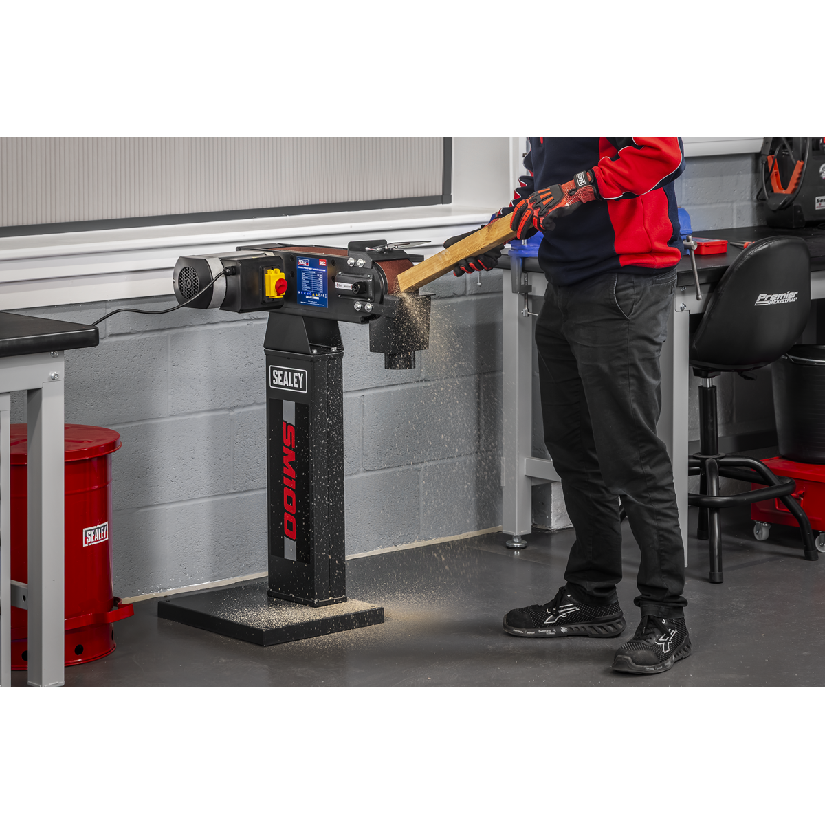 Sealey SM100 Power Belt Sander/Linisher 100 x 1220mm 1500W/230V - additional view 6