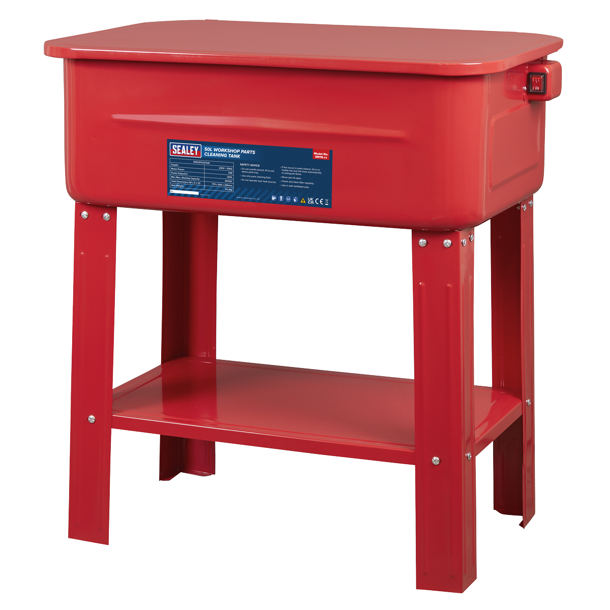 Sealey SM19 Workshop Parts Washer 50L - additional view 2
