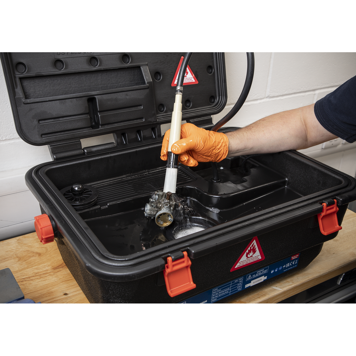 Sealey SM222 Mobile Parts Cleaning Tank with Brush 16L - additional view 7
