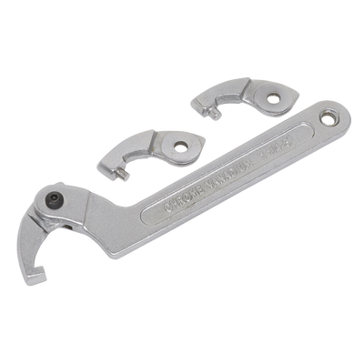 Sealey SMC2M Adjustable C-Spanner Hook & Pin Wrench Set 32-76mm 4pc