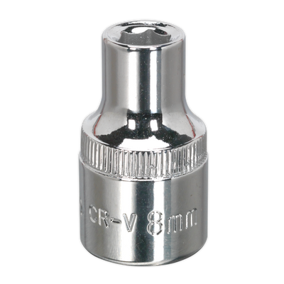 Sealey SP1208 Premier Fully Polished Socket 1/2"Sq Drive 8mm