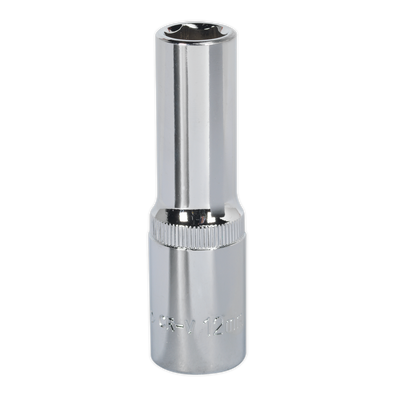 Sealey SP1212D Premier Fully Polished Deep Socket 1/2"Sq Drive 12mm