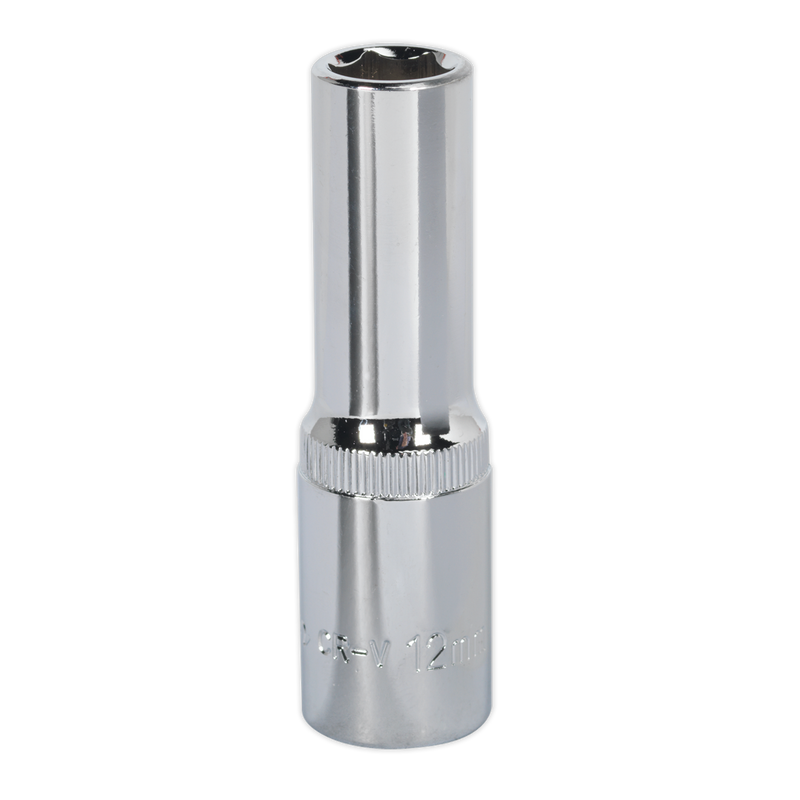 Sealey SP1212D Premier Fully Polished Deep Socket 1/2"Sq Drive 12mm