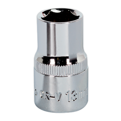 Sealey SP1213 Premier Fully Polished Socket 1/2"Sq Drive 13mm