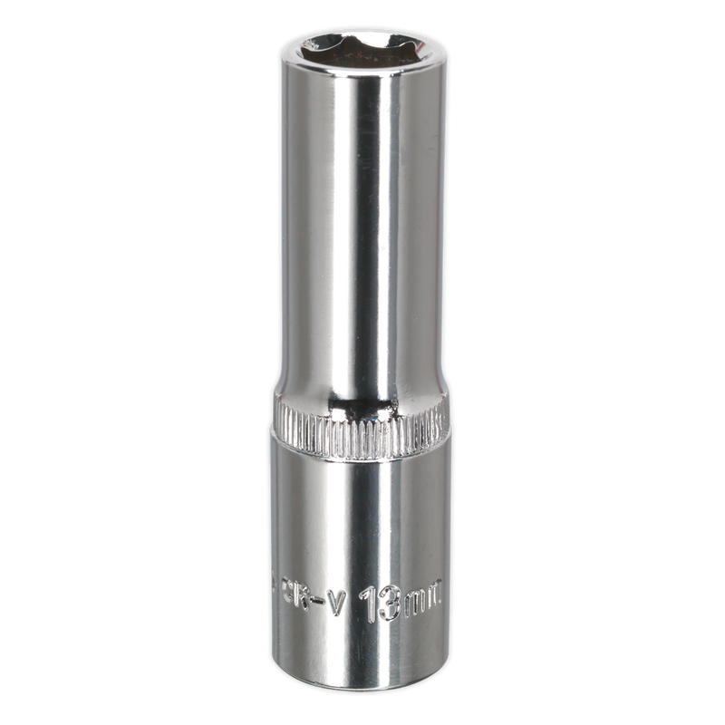 Sealey SP1213D Premier Fully Polished Deep Socket 1/2"Sq Drive 13mm