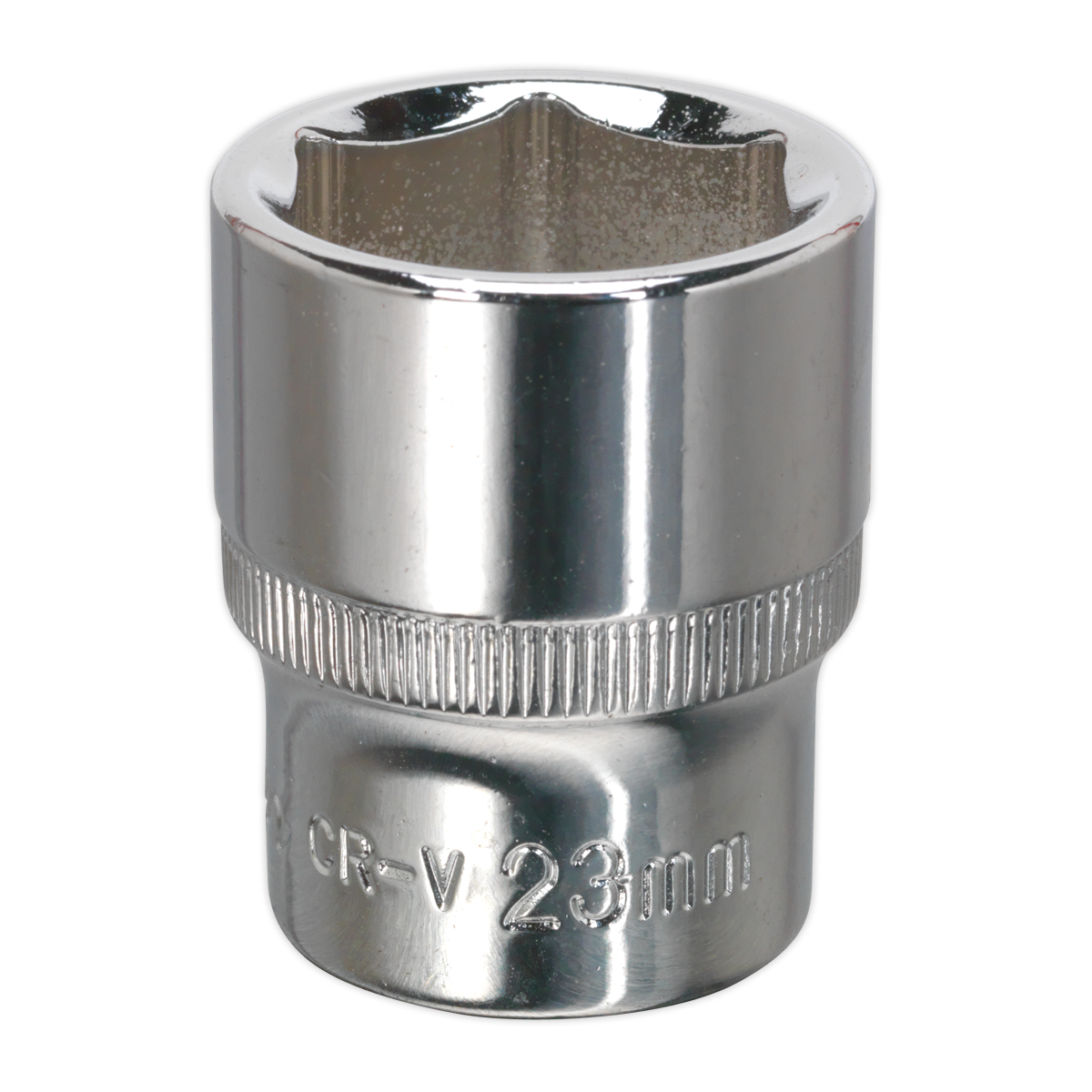 Sealey SP1223 Premier Fully Polished Socket 1/2"Sq Drive 23mm