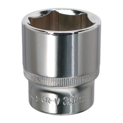 Sealey SP1230 Premier Fully Polished Socket 1/2"Sq Drive 30mm