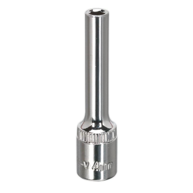 Sealey SP1404D Premier Fully Polished Deep Socket 1/4"Sq Drive 4mm