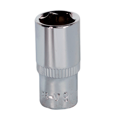Sealey SP1409 Premier Fully Polished Socket 1/4"Sq Drive 9mm