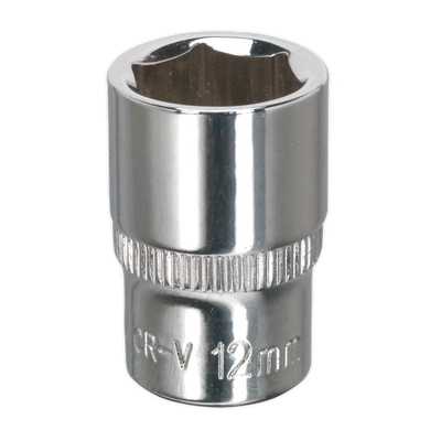 Sealey SP1412 Premier Fully Polished Socket 1/4"Sq Drive 12mm