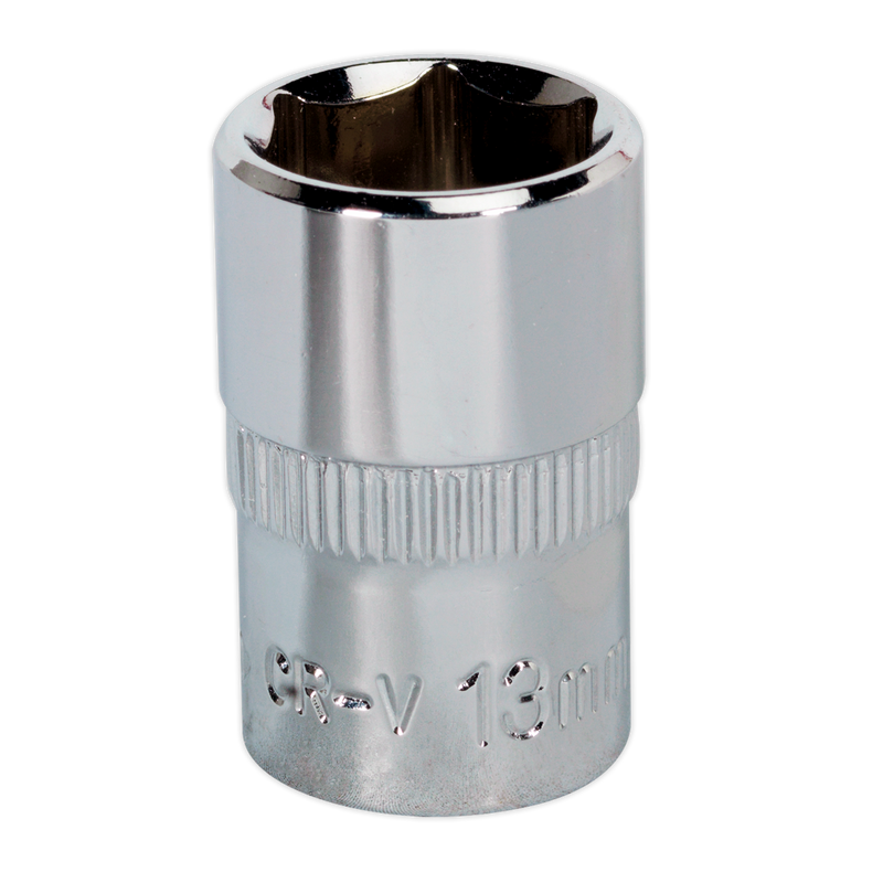 Sealey SP3813 Premier Fully Polished Socket 3/8"Sq Drive 13mm