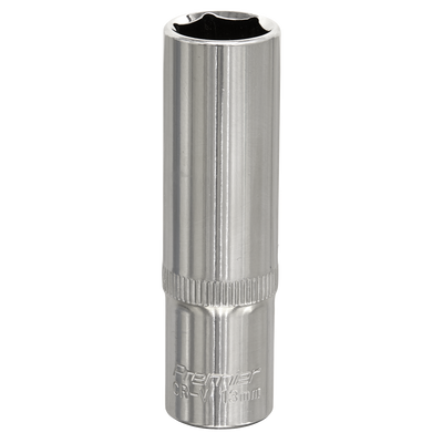 Sealey SP3813D Premier Fully Polished Deep Socket 3/8"Sq Drive 13mm