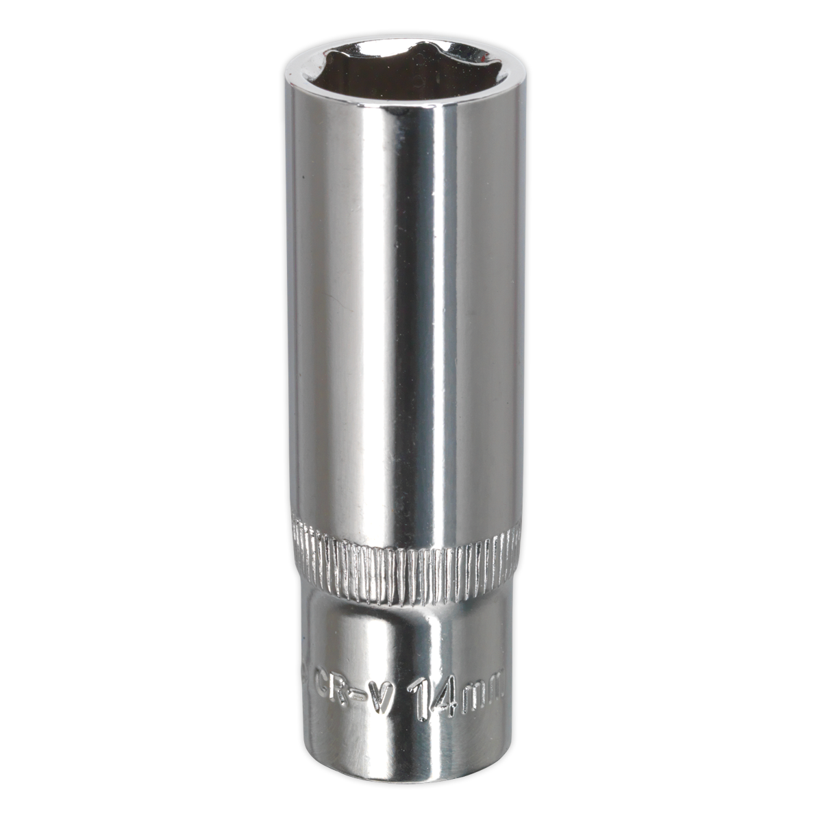 Sealey SP3814D Premier Fully Polished Deep Socket 3/8"Sq Drive 14mm