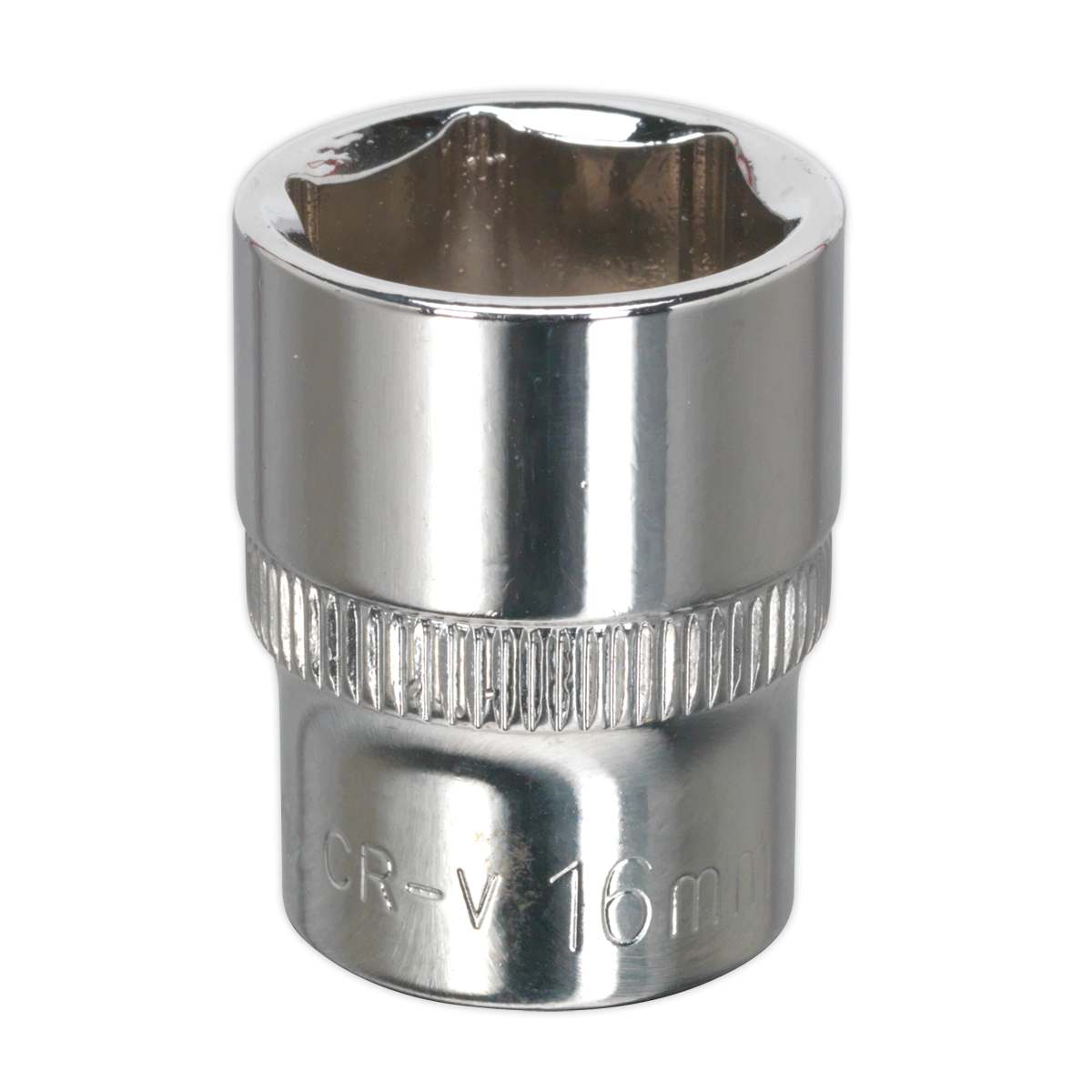 Sealey SP3816 Premier Fully Polished Socket 3/8"Sq Drive 16mm