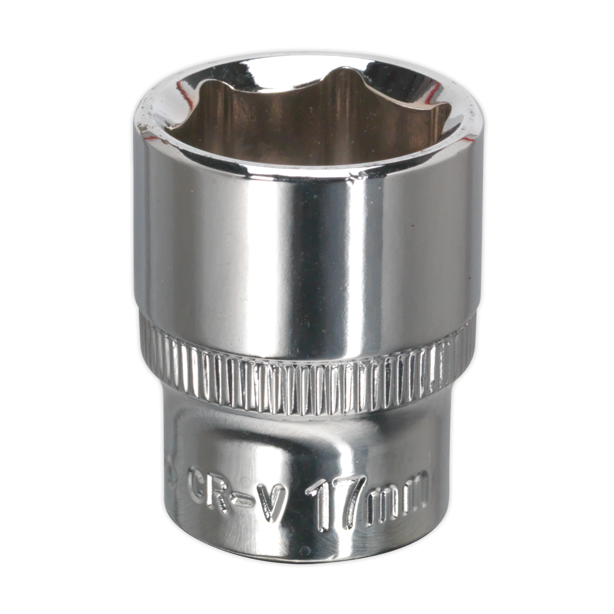 Sealey SP3817 Premier Fully Polished Socket 3/8"Sq Drive 17mm