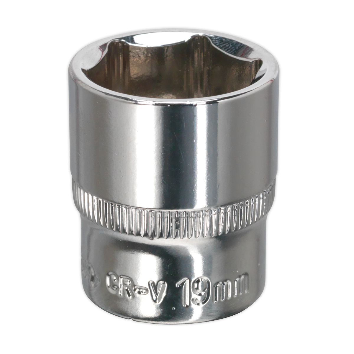 Sealey SP3819 Premier Fully Polished Socket 3/8"Sq Drive 19mm