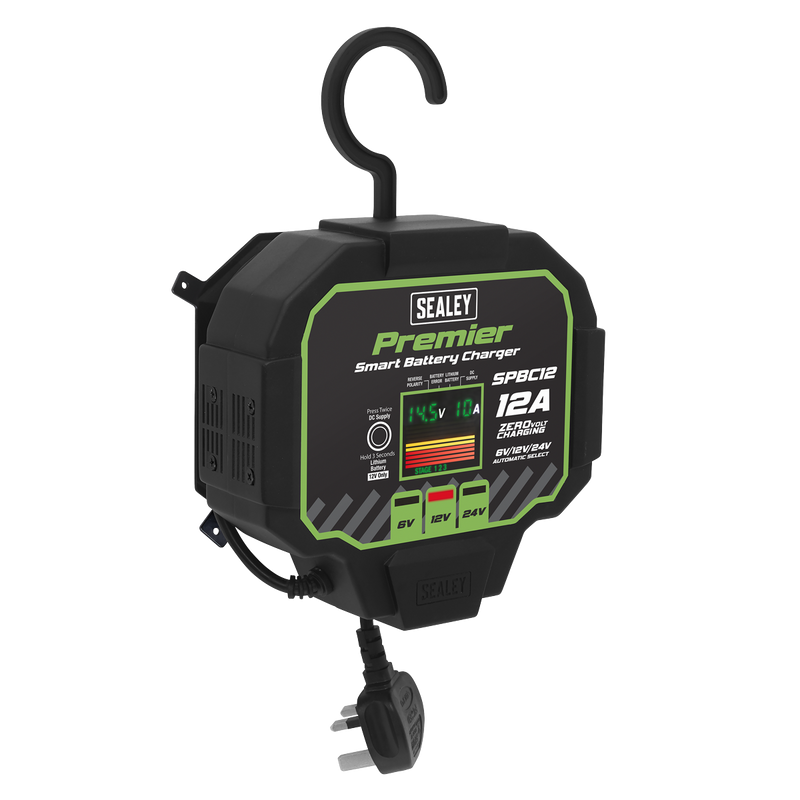 Sealey SPBC12 Premier Fully Automatic Battery Charger & Maintainer 12A