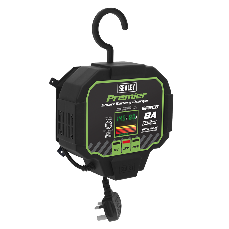 Sealey SPBC8 Premier Fully Automatic Battery Charger & Maintainer 8A