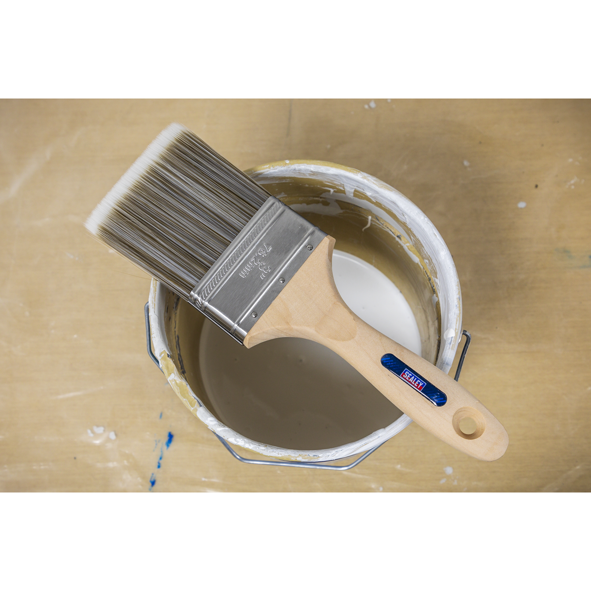 Sealey SPBS76W Wooden Handle Paint Brush 76mm - additional view 5