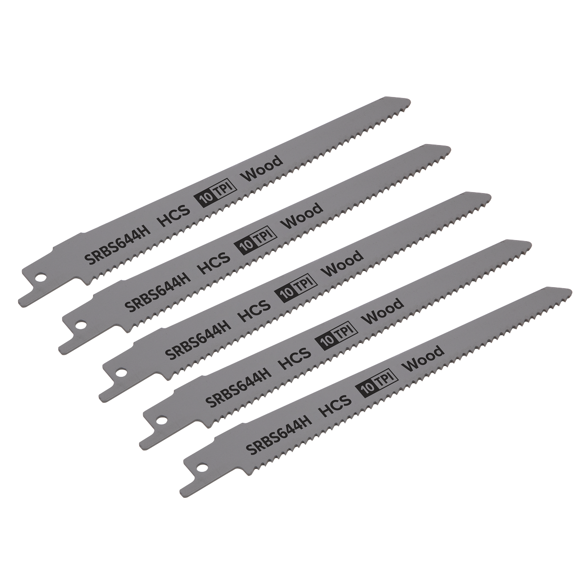 Sealey SRBS644H Reciprocating Saw Blade for Clean Wood 150mm 10tpi - Pack of 5 - additional view 4