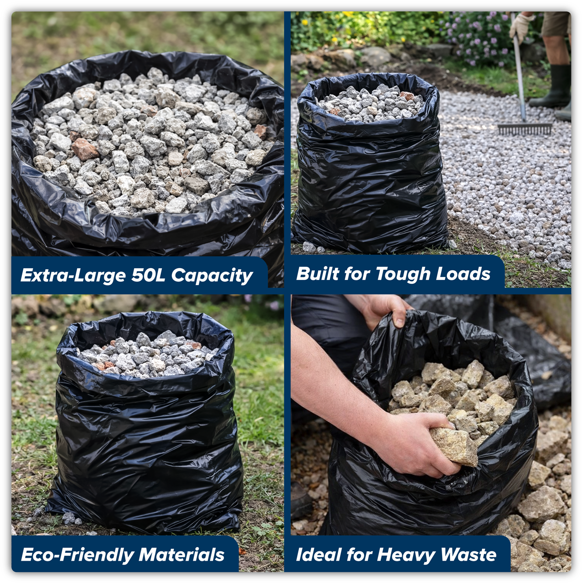 Sealey SRS20 Rubble Sacks 50L - Pack of 20 - additional view 7