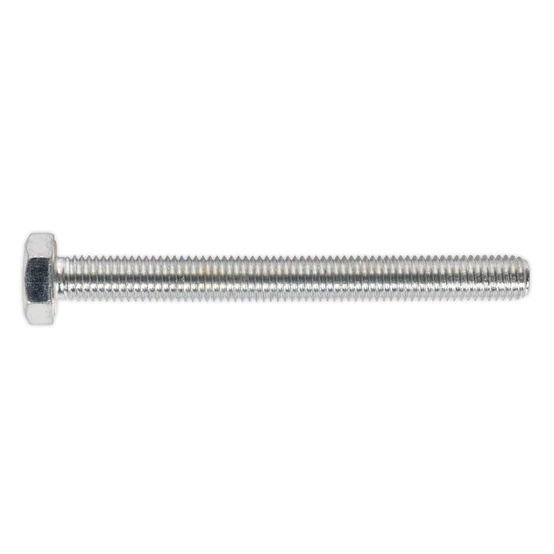 Sealey SS10100 8.8 Zinc Plated HT Setscrew M10 x 100mm, DIN 933 - Pack of 25