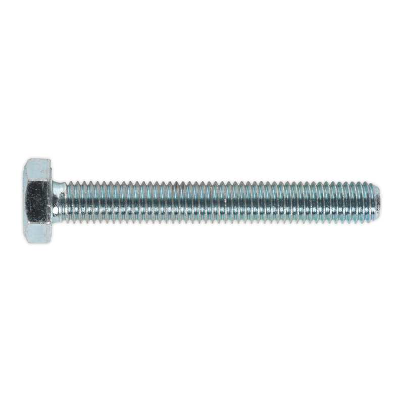 Sealey SS1075 8.8 Zinc Plated HT Setscrew M10 x 75mm, DIN 933 - Pack of 25