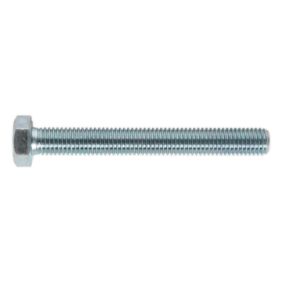 Sealey SS12100 8.8 Zinc Plated HT Setscrew M12 x 100mm, DIN 933 - Pack of 10