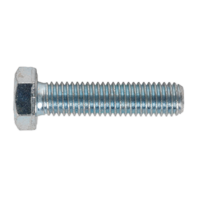 Sealey SS1250 8.8 Zinc Plated HT Setscrew M12 x 50mm, DIN 933 - Pack of 25