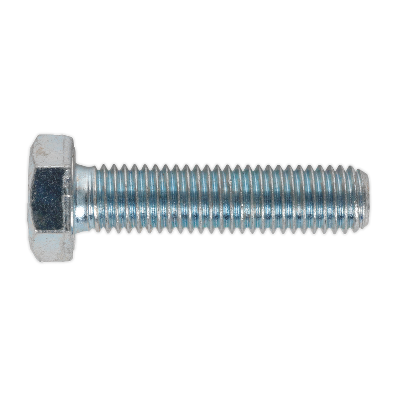 Sealey SS1250 8.8 Zinc Plated HT Setscrew M12 x 50mm, DIN 933 - Pack of 25