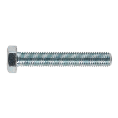 Sealey SS1275 8.8 Zinc Plated HT Setscrew M12 x 75mm, DIN 933 - Pack of 10