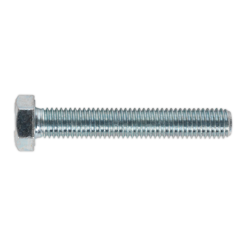 Sealey SS1275 8.8 Zinc Plated HT Setscrew M12 x 75mm, DIN 933 - Pack of 10