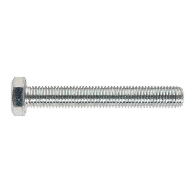 Sealey SS14100 8.8 Zinc Plated HT Setscrew M14 x 100mm, DIN 933 - Pack of 10