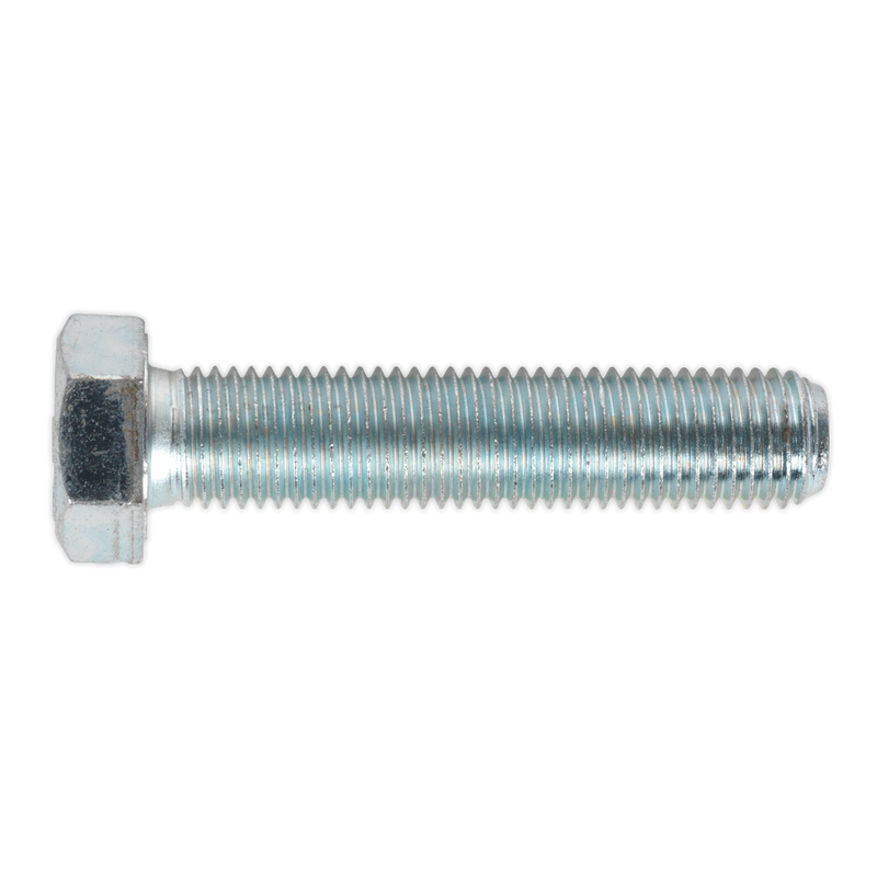 Sealey SS1675 8.8 Zinc Plated HT Setscrew M16 x 75mm, DIN 933 - Pack of 10