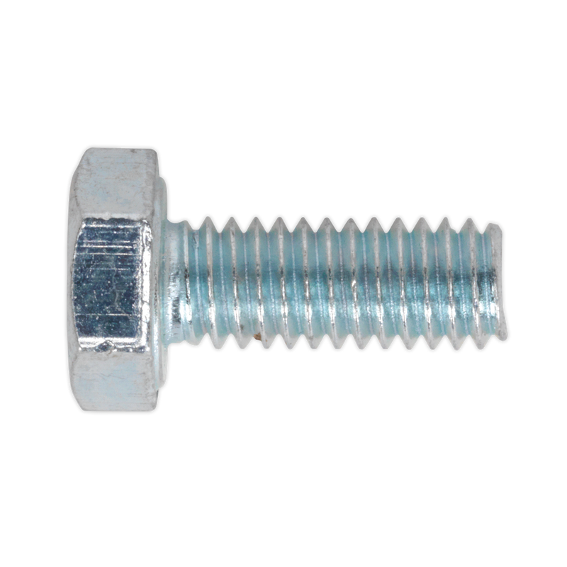 Sealey SS416 8.8 Zinc Plated HT Setscrew M4 x 16mm, DIN 933 - Pack of 50