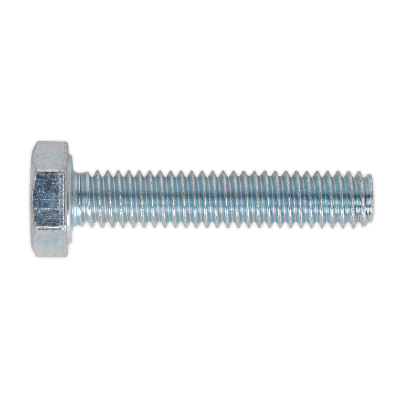 Sealey SS420 8.8 Zinc Plated HT Setscrew M4 x 20mm, DIN 933 - Pack of 50