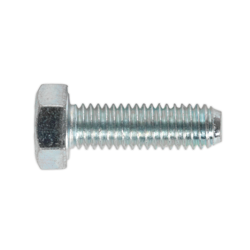 Sealey SS516 8.8 Zinc Plated HT Setscrew M5 x 16mm, DIN 933 - Pack of 50
