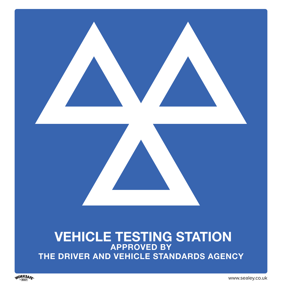 Sealey SS51P1 Worksafe® MOT Testing Station Safety Sign - Rigid Plastic