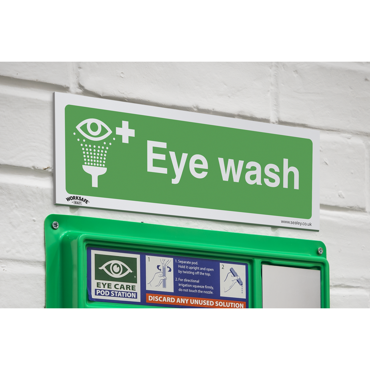 Sealey SS58P1 Worksafe® Eye Wash Safety Sign - Rigid Plastic - additional view 6