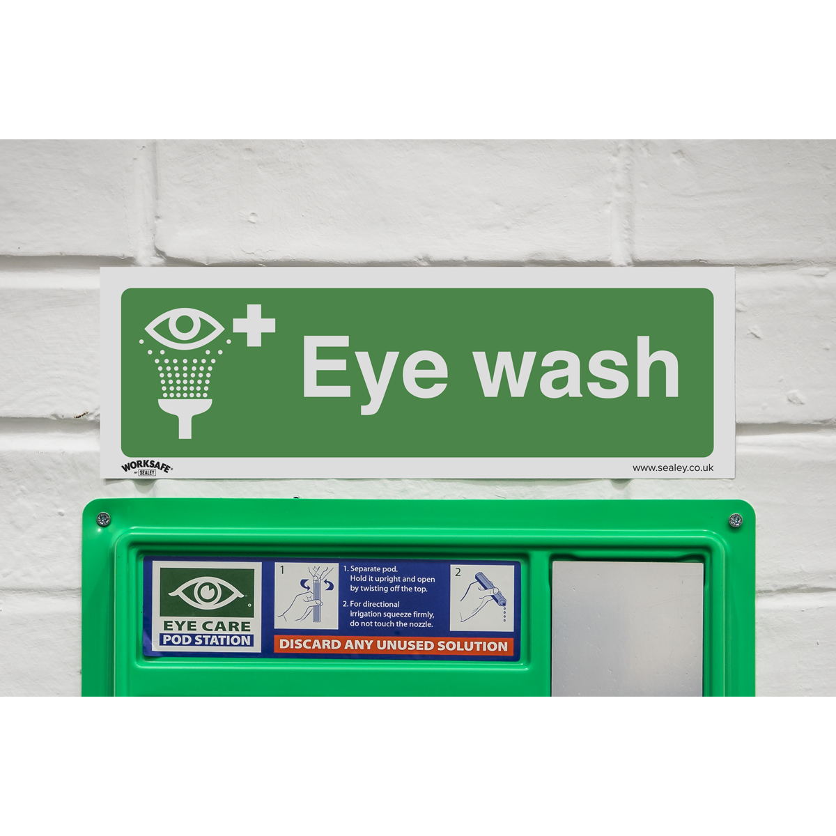 Sealey SS58P1 Worksafe® Eye Wash Safety Sign - Rigid Plastic - additional view 7