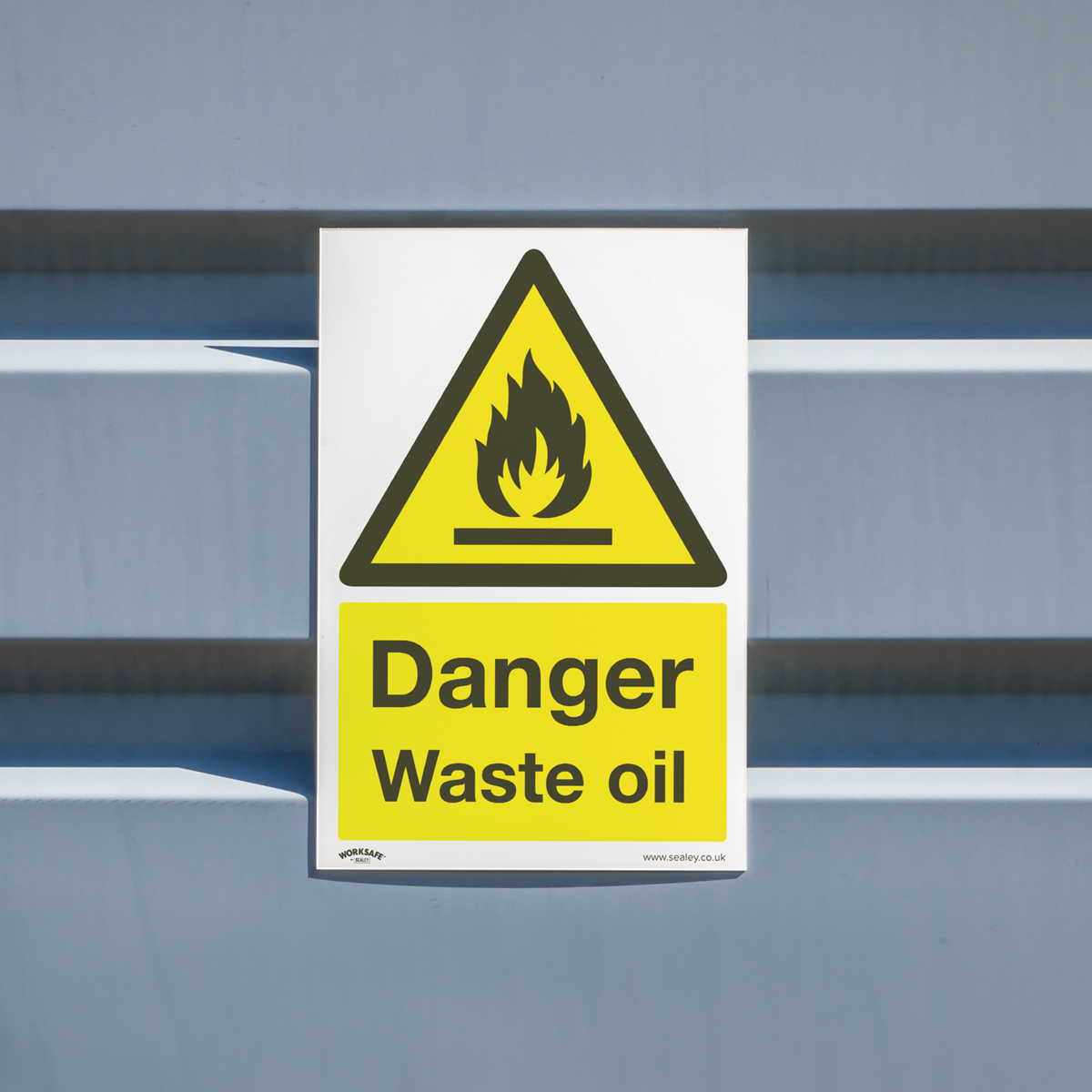 Sealey SS60V1 Worksafe® Danger Waste Oil Safety Sign - Self-Adhesive Vinyl - additional view 4