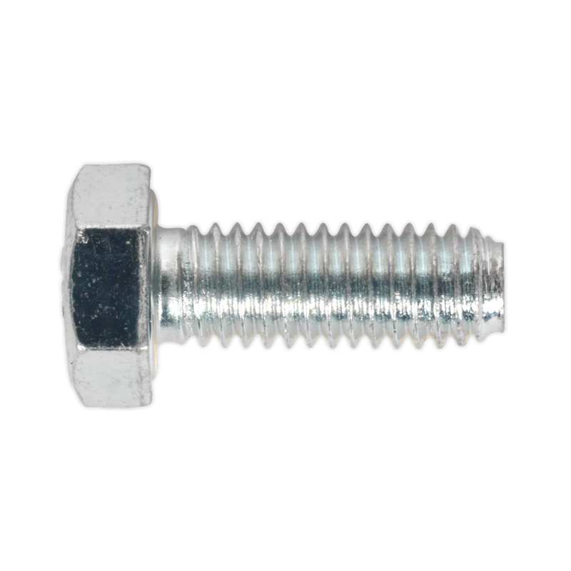 Sealey SS616 8.8 Zinc Plated HT Setscrew M6 x 16mm, DIN 933 - Pack of 50