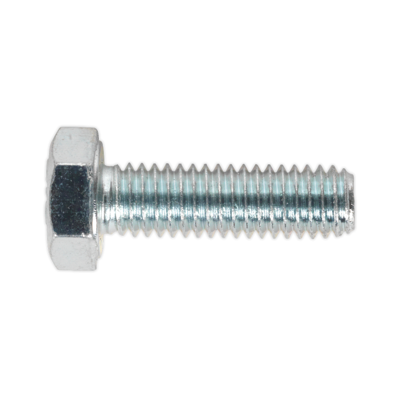 Sealey SS620 8.8 Zinc Plated HT Setscrew M6 x 20mm, DIN 933 - Pack of 50