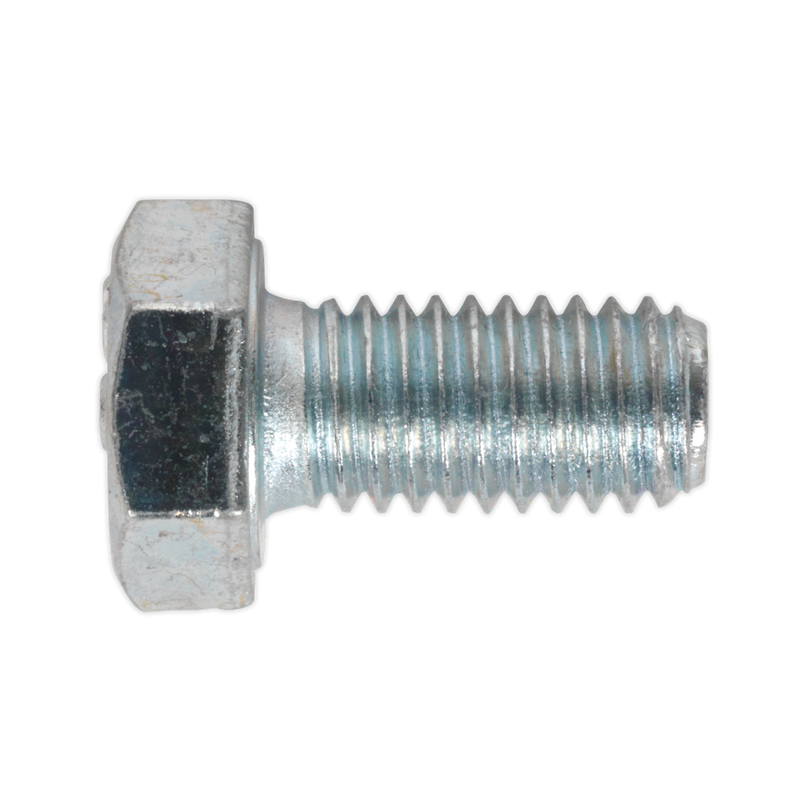 Sealey SS816 8.8 Zinc Plated HT Setscrew M8 x 16mm, DIN 933 - Pack of 50