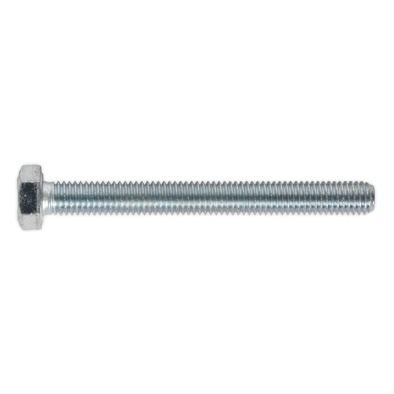 Sealey SS875 8.8 Zinc Plated HT Setscrew M8 x 75mm, DIN 933 - Pack of 25