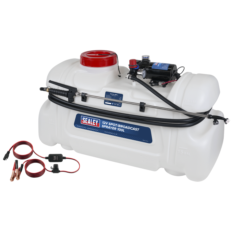 Sealey SS98 12V Spot/Broadcast Sprayer with Dual Lance & Chemical-Resistant Tank 100L - additional view 2