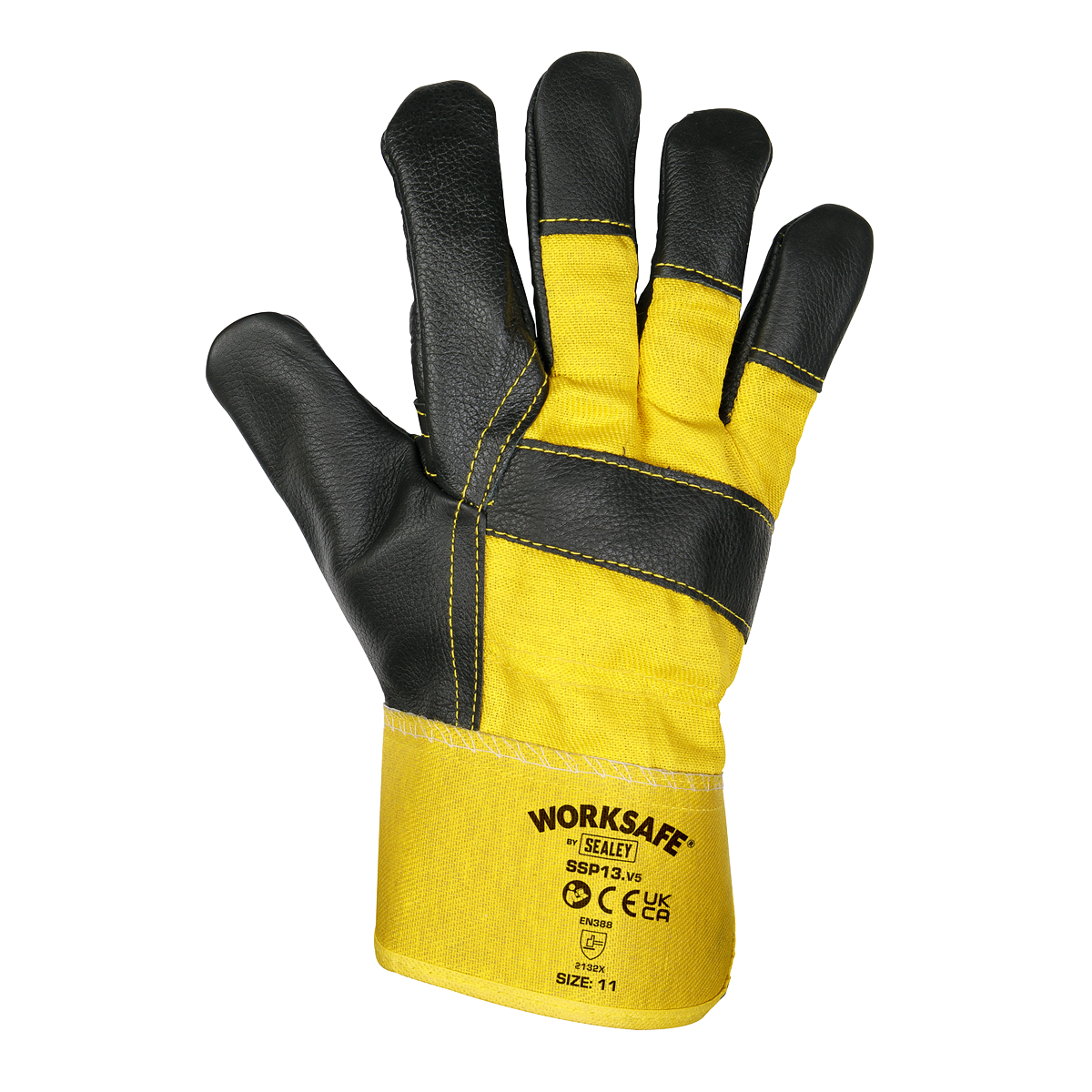 Sealey SSP13/6 Worksafe® Rigger's Gloves with Hide Palm - Pack of 6 Pairs - additional view 11