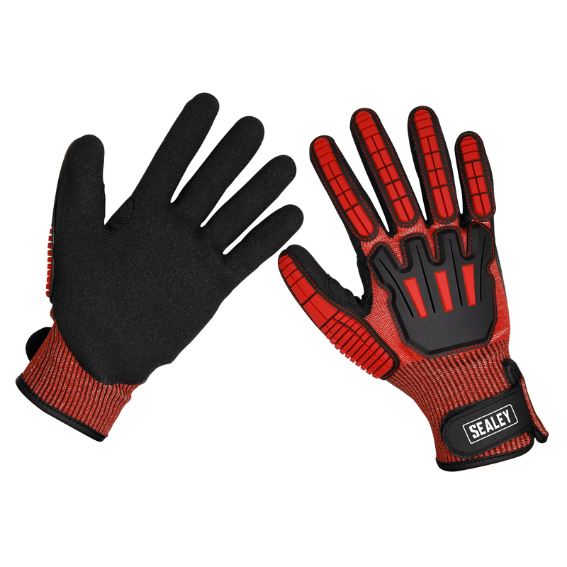 Sealey SSP38L Cut & Impact Resistant Gloves, Large - Pair